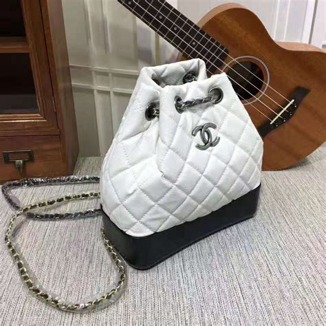 chanel gabrielle bag black and white